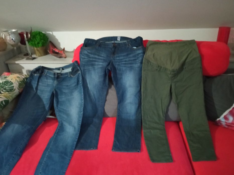 spodnie ciążowe trzy sztuki