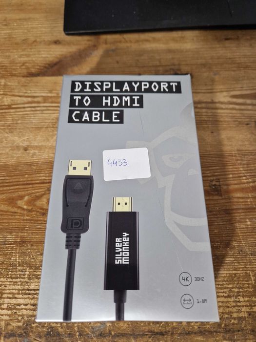 Kabel Silver Monkey DisplayPort 1.4 - HDMI 1,8 m (4433)