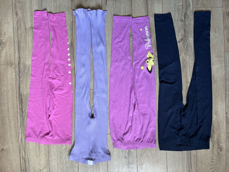 Legginsy dziewczęce Zestaw 4 szt 134