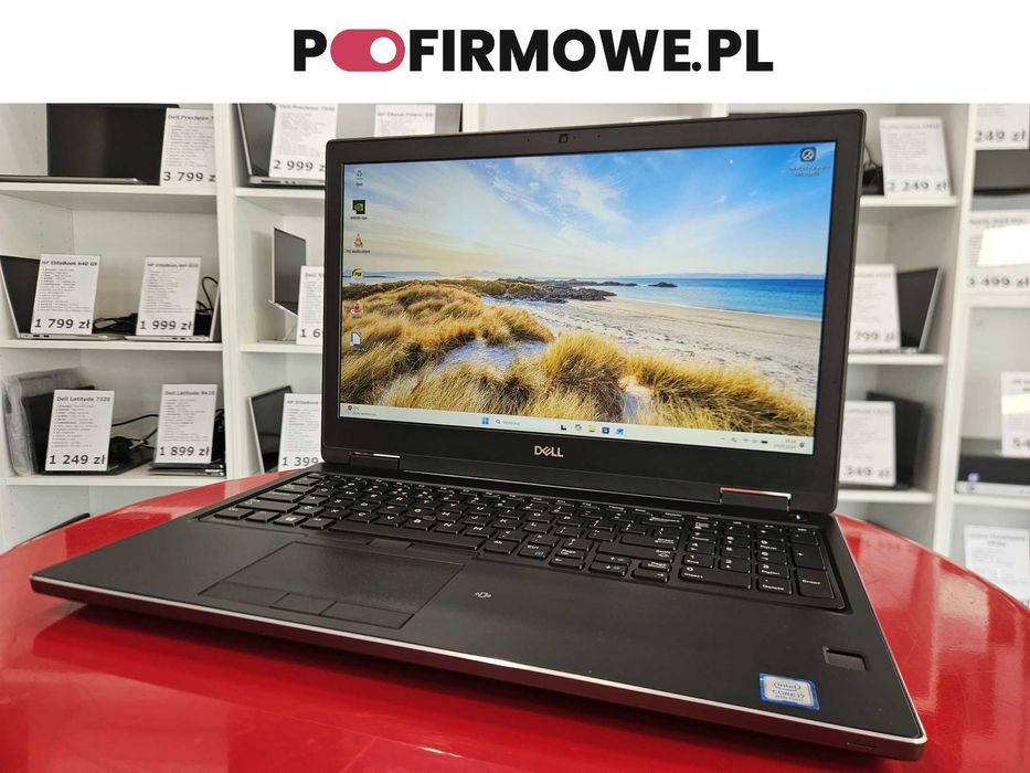 Laptop Dell Precision 7530 15" Intel i7-8850H 32GB RAM DYSK 512GB SSD NVME nVidia Quadro P2000 4GB Faktura 23% Vat Gwarancja 12 Miesięcy PoFirmowe.pl