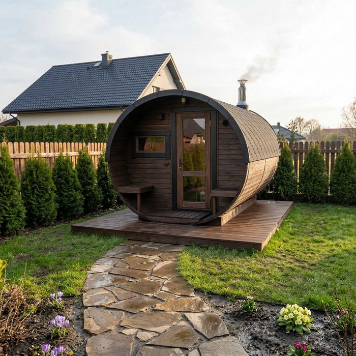 Sauna ogrodowa Ellipse Owalna LUKSUS SPA Ogrodowe Relax