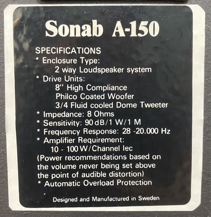 Акустика колонки Sonab A-150 (не Heco)