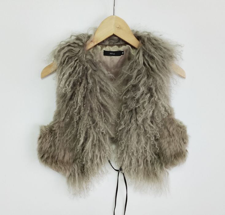 Minus naturalne futerko Bolerko wiązane kamizelka z naturalnego futra