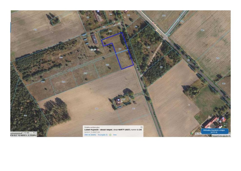 działka pod zabudowę Narty