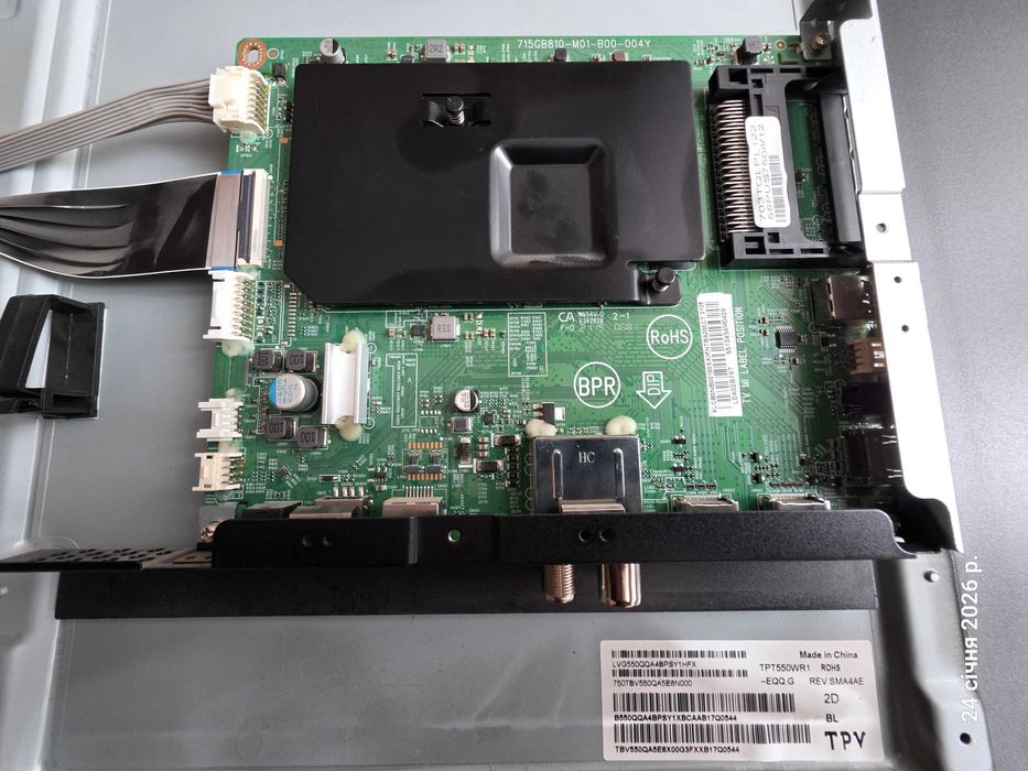 Philips 55pus7506/12, 715GB810-M01-B00-004Y, tcon 6870c-0805a, та БЖ.