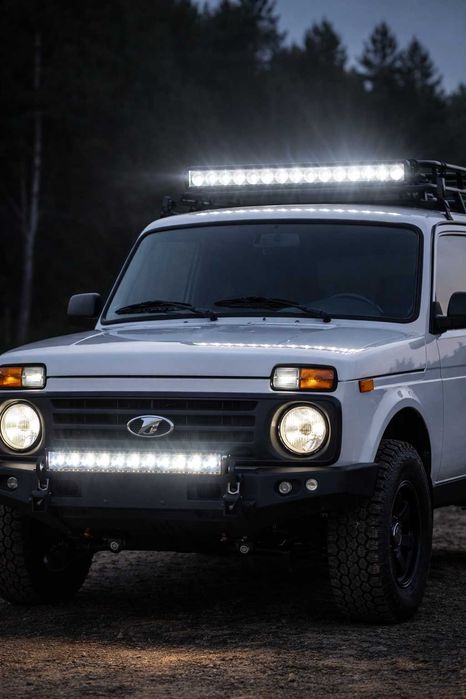 Акція Лінзована LED балка (СТГ) 12–24V | Ближнє+Дальнє | На бампер/дах