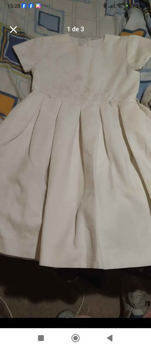 Vestido de batizado com casaco