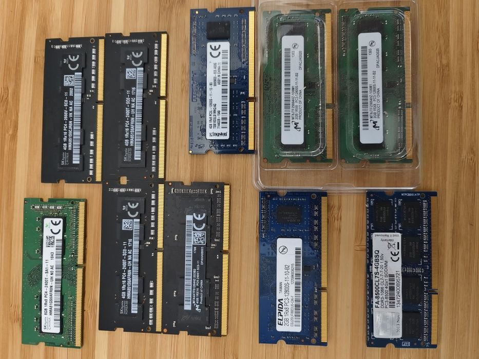 10 x SO DIMM  DDR4 / DDR3  8gb / 4gb / 2gb