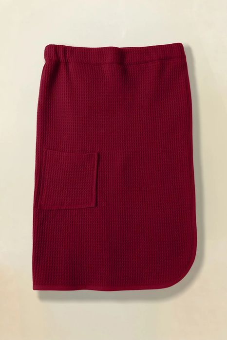 Pareo damskie SPA waflowe bawełniane L/XL burgundowe