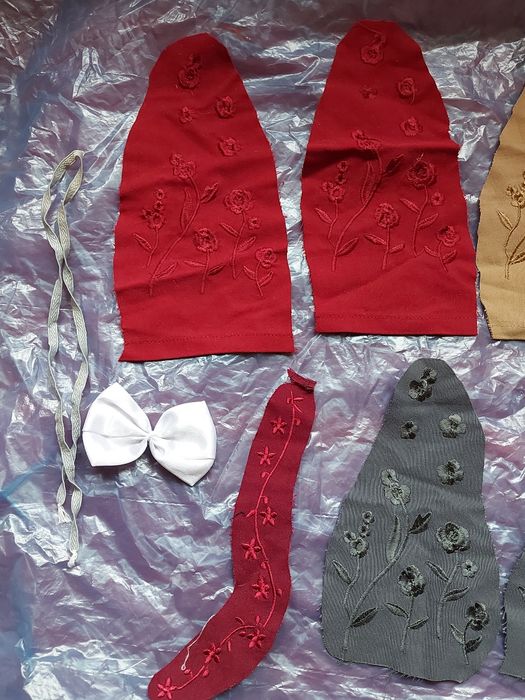 hafty 9 sztuk i tasiemki