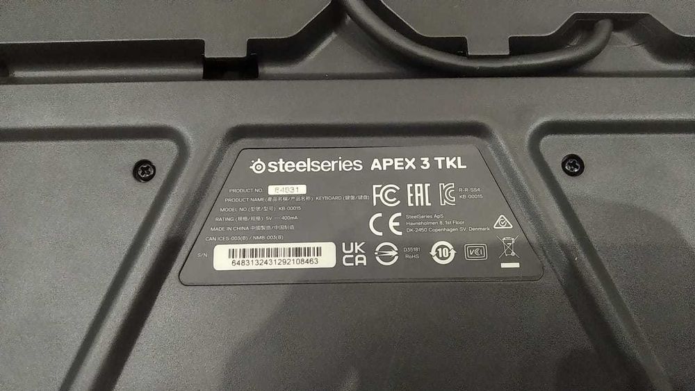 Klawiatura membranowa Steelseries APEX 3 TKL