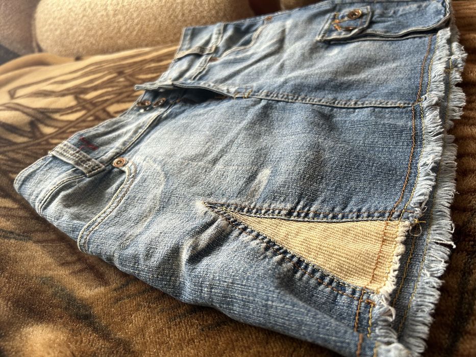 Джинсова юбка спідниця з міні + шорти в подарунок