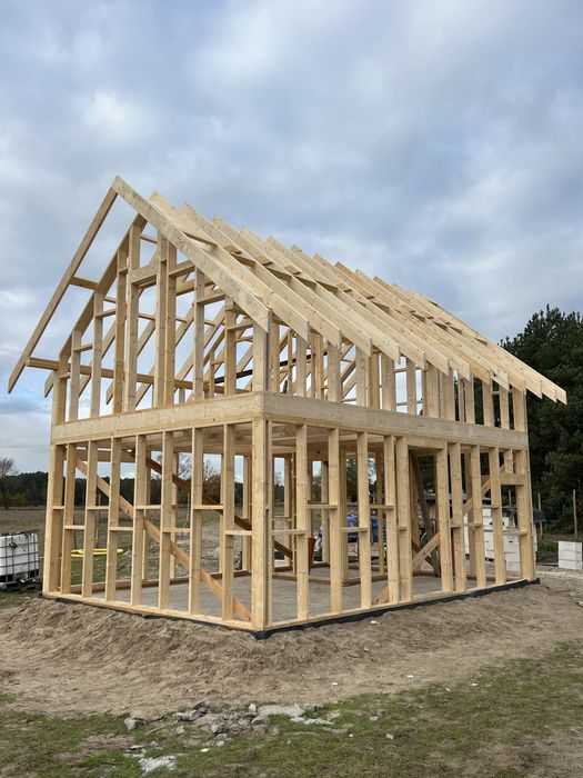 Konstrukcja szkieletowa domu 35m2 c24