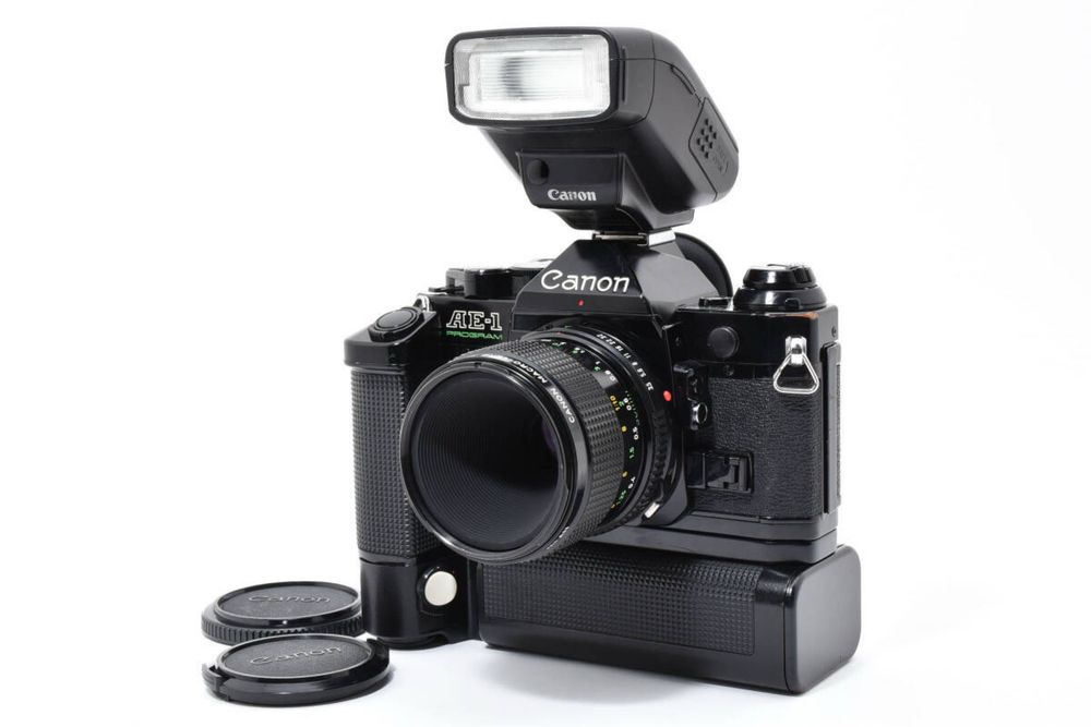 ‼️Canon AE-1 Program + FD 50mm f3.5 + motor MA + Speedlite 270EX II ‼️
