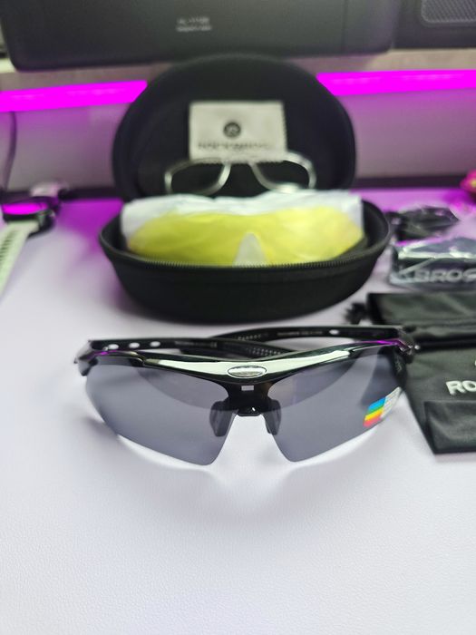 Nowe Okulary Zestaw Rockbros UV400 polaryzacja + soczewki / rowerowe