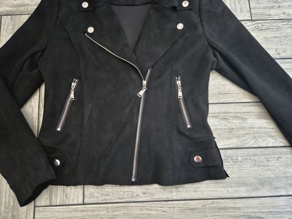 Czarna ramoneska zamszowa M/L