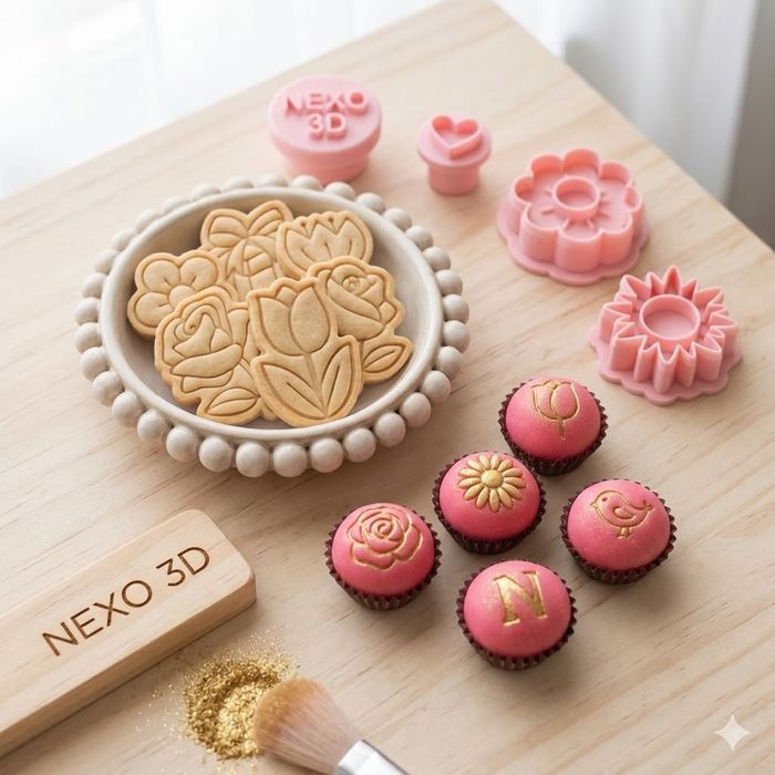 Cortadores de biscoito e carimbo para doce