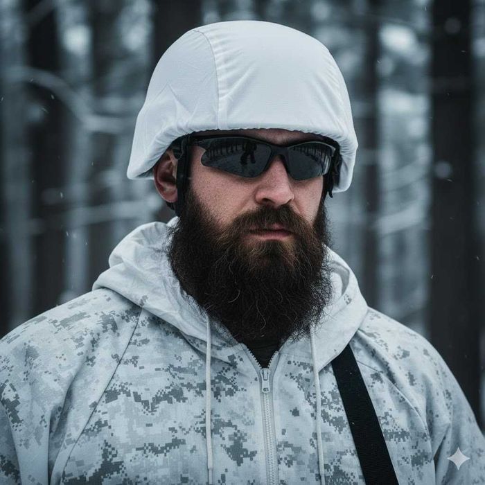 Універсальний тактичний кавер на шолом ЗСУ типу PASGT Білий