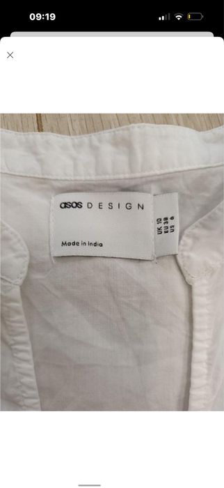 Біла бавовняна сукня вільного крою Asos