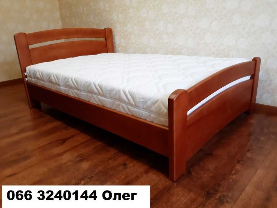 Ліжко полуторне двуспальне з масиву дерева, кровать Венеція. Київ