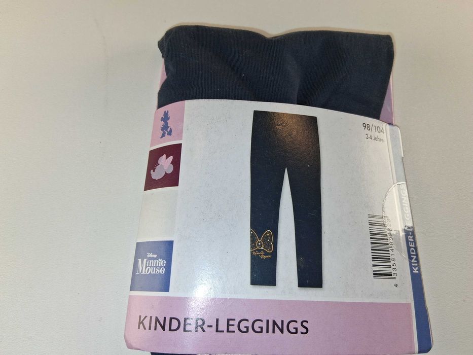 A282 Legginsy Dziewczęce Disney Minnie Mouse Granatowe Rozmiar 98/104