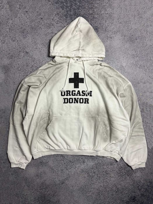 ‼️РОЗПРОДАЖ‼️ Худи Grailz Project Orgasm Donor белая