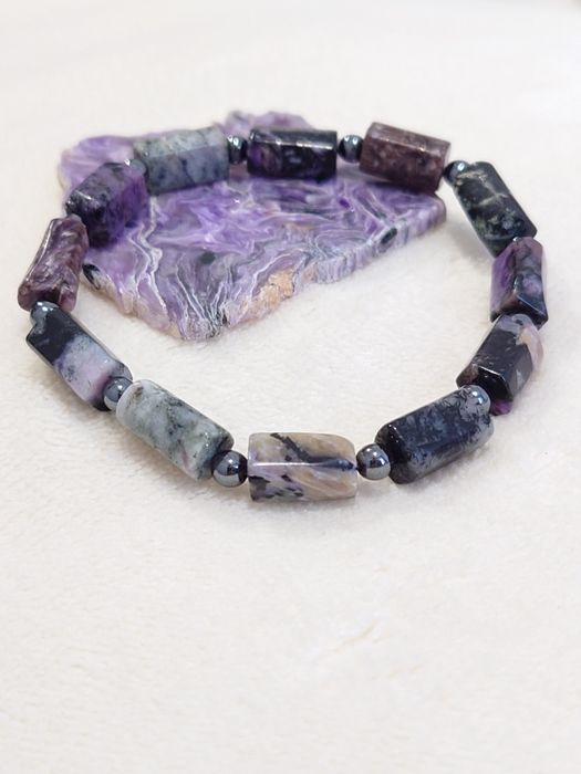 Bransoletka czaroit i hematyt