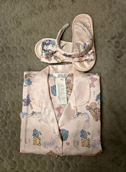 Pijama Seda Estampado Mujer Talla M