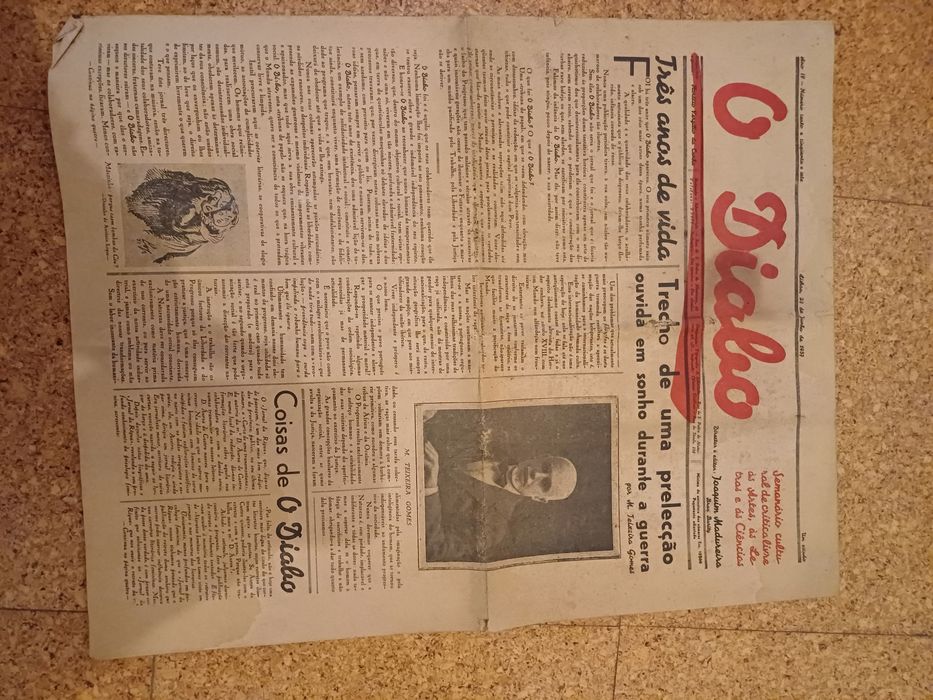 Edição do semanário cultural português "O Diabo", datada 27.06.1933