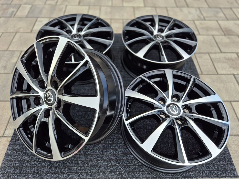 Mazda 16 " Felgi Nowe 5x114,3 CX-3 MX-5 Premacy 3 / 5 / 6 Czarny / Poler