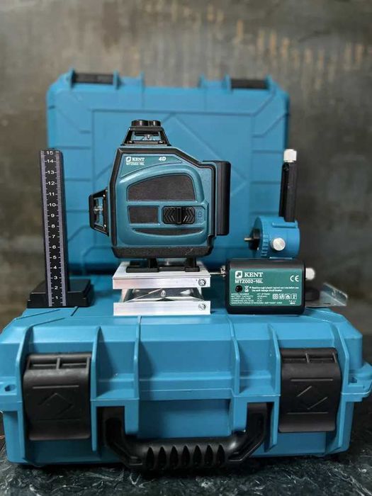 Kent Лазерний рівень/Нівелір - 4D(16 променів)/ Зелений промінь / Кейс