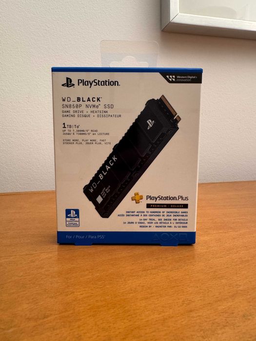 WD Black SN850P 1TB NVMe PS5 Heatsink