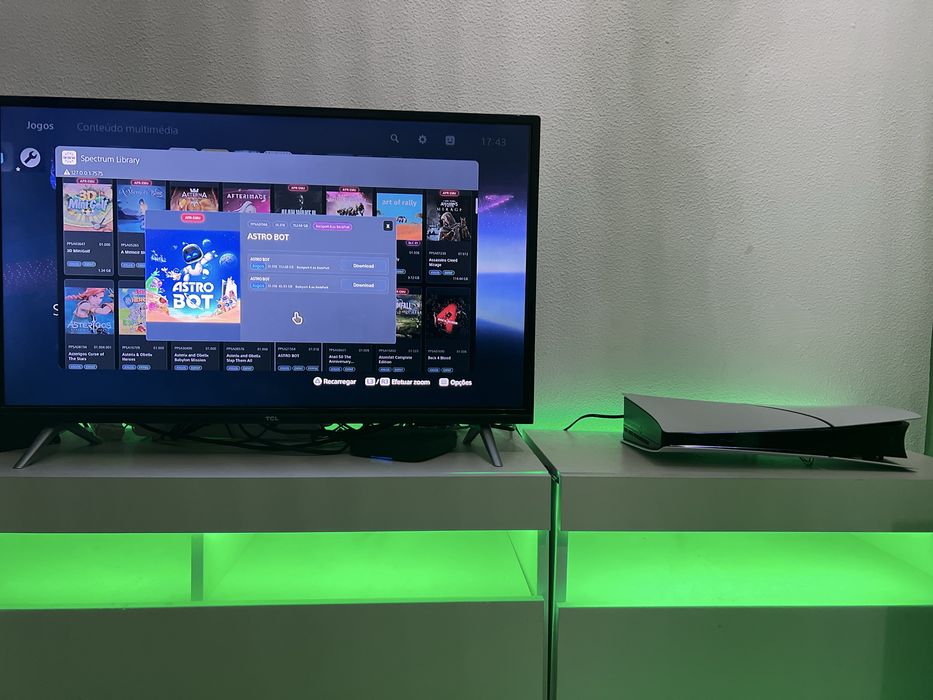 PS5 1TB (Estado de Loja) | Edição Plug & Play + 206 Jogos + Free Shop Integrada