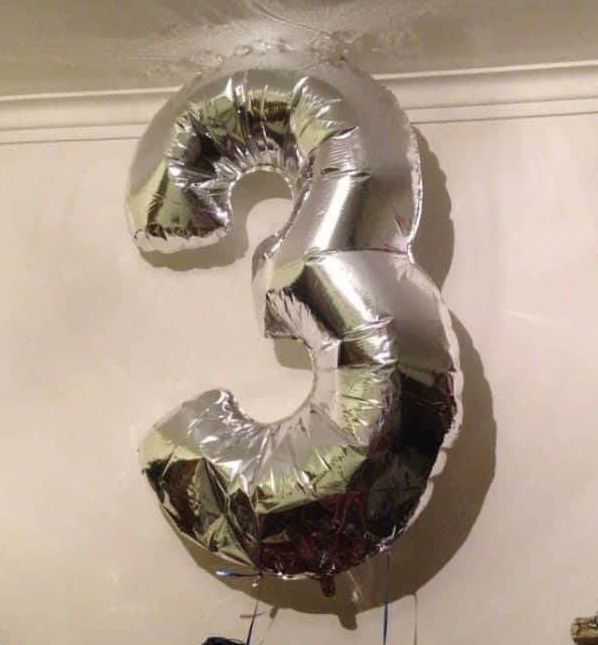 Balão prateado nr 3 e nr 4