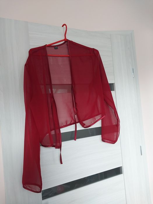 Bolerko bordo narzutka xl