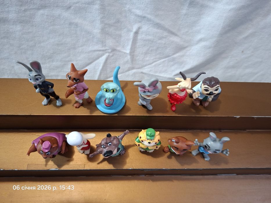 Набор фигурок 12 шт Зверополис 2 Зоотрополіс Зоотопия Гери Ник Джуди