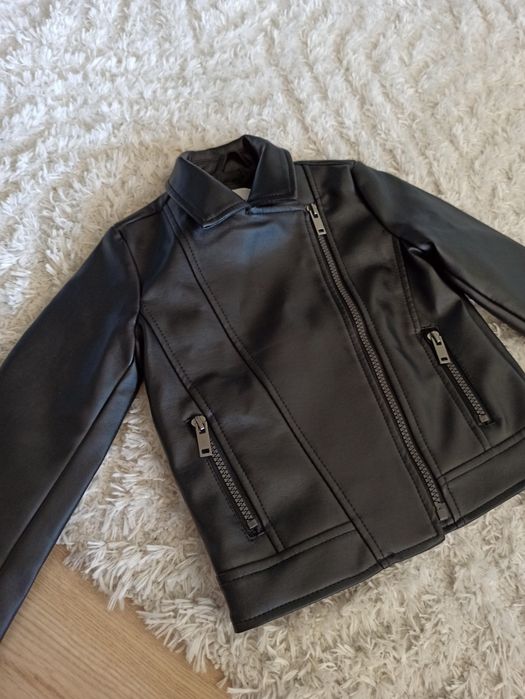 Skórzana kurteczka dla dziewczynki rozmiar 110