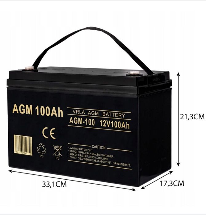 Акумулятор AGM 100ah 12v