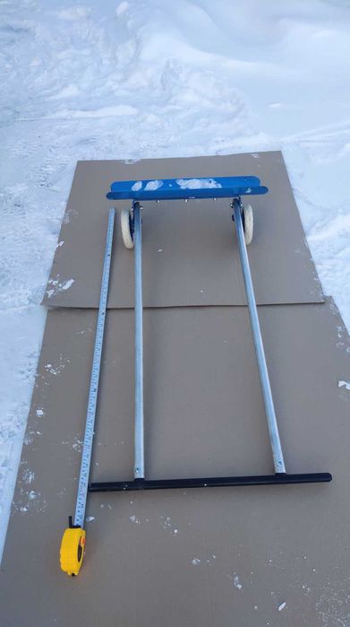 Лопата на колесах для снега Шустрик-3А,з подвійною ручкою-алюминий