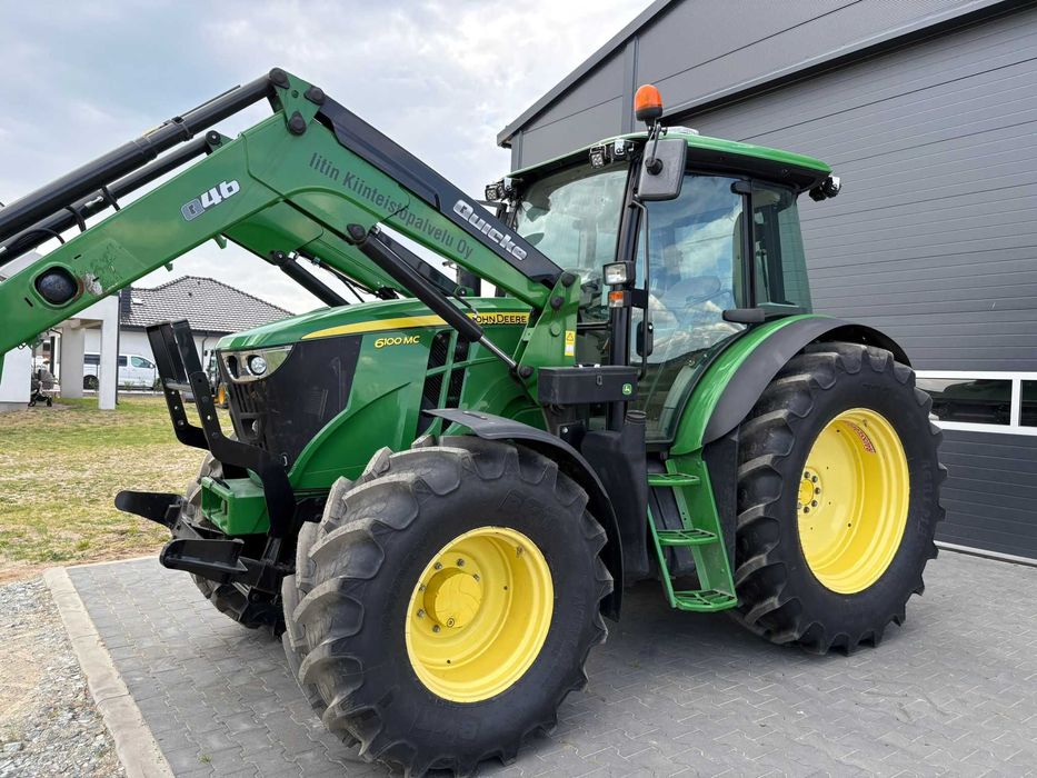 JOHN DEERE 6100 MC + ładowacz Quicke Q46 -2016 rok-TYLKO 1282 mtg - JAK NOWY