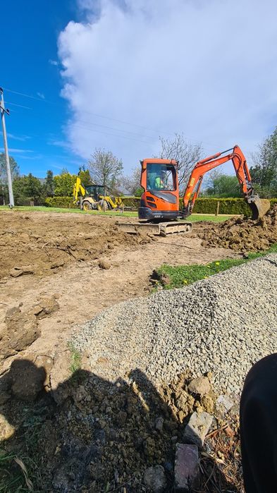 Usługi koparką minikoparka koparko ładowarką