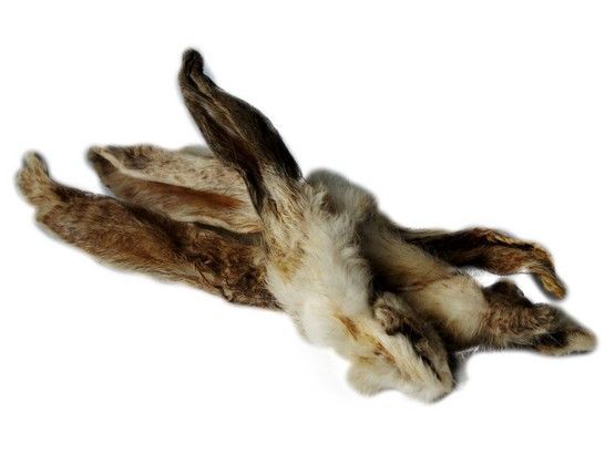 Naturalny gryzak dla psa i szczeniąt Balto Ucho królicze z futrem 500g