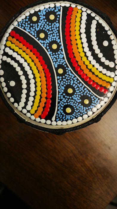 Bębenek drewniany rękodzieło