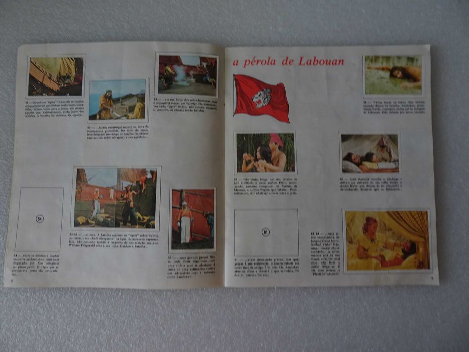 Caderneta de cromos Sandokan (faltam 86 cromos)