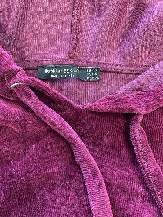 Krótka bordowa bluza bershka rozm. s