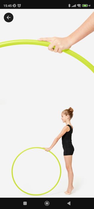 Arco de ginástica rítmica 50 cm verde