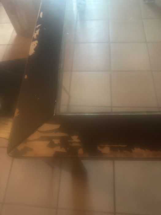 Mesa de 1,80X88 com tampo em vidro