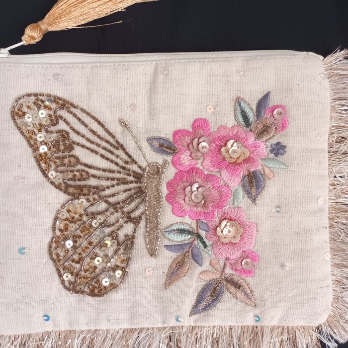 Kosmetyczka z płótna oryginalna ręczna robota
