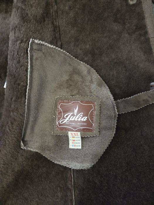 Damski kożuch z owczej skóry - jak nowy, jakość premium