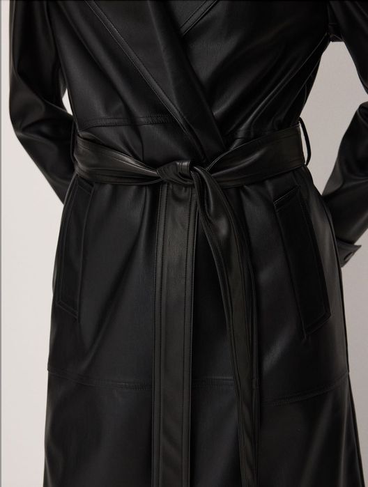 NEW! шкіряний тренч, пальто RESERVED